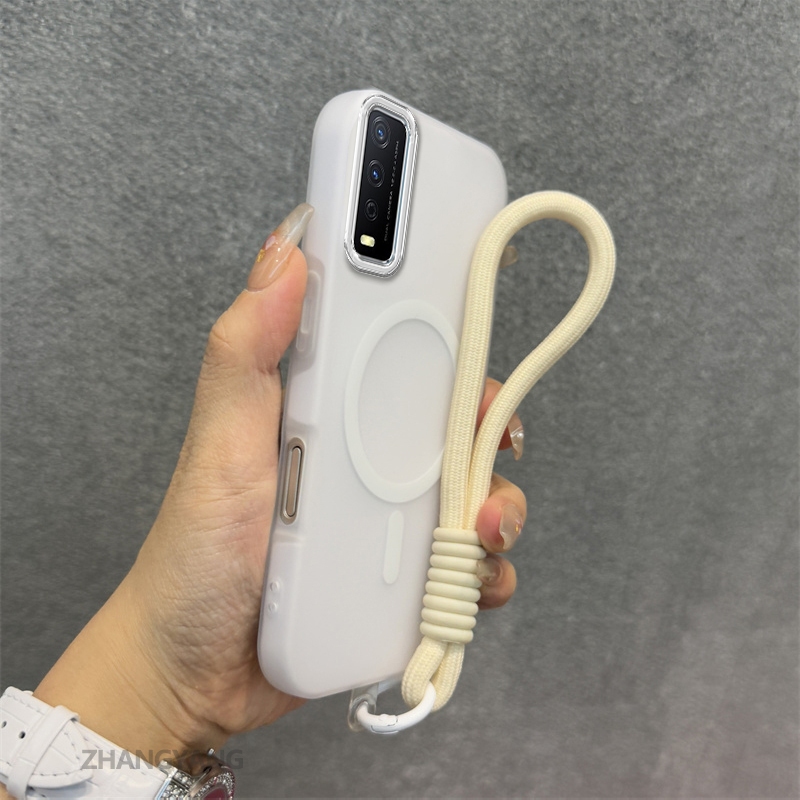 Ốp lưng cho vivo y20 y20s y12s y20i y12a Vỏ mềm TPU silicon Vỏ điện thoại hút từ tính cao cấp thẩm mỹ thiết kế mới dây treo miễn phí và tinh tế