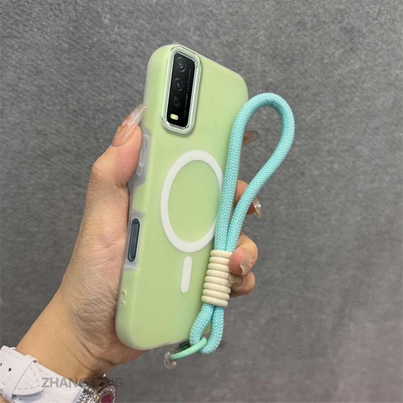 Ốp lưng cho vivo y20 y20s y12s y20i y12a Vỏ mềm TPU silicon Vỏ điện thoại hút từ tính cao cấp thẩm mỹ thiết kế mới dây treo miễn phí và tinh tế