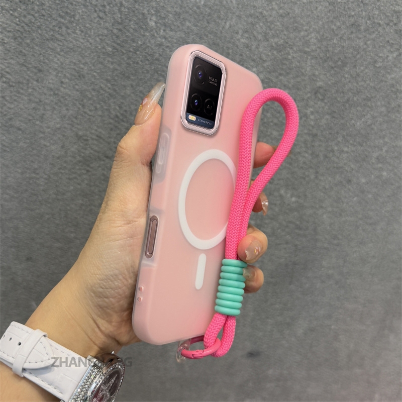 Ốp Lưng Cho VIVO Y21 Y21s Y21a Y21t Y33s 4G Silicone TPU Mềm Ốp Lưng Điện Thoại Hút Từ Tính Cao Cấp Thẩm Mỹ Thiết Kế Mới Dây Treo Miễn Phí Và Tinh Tế