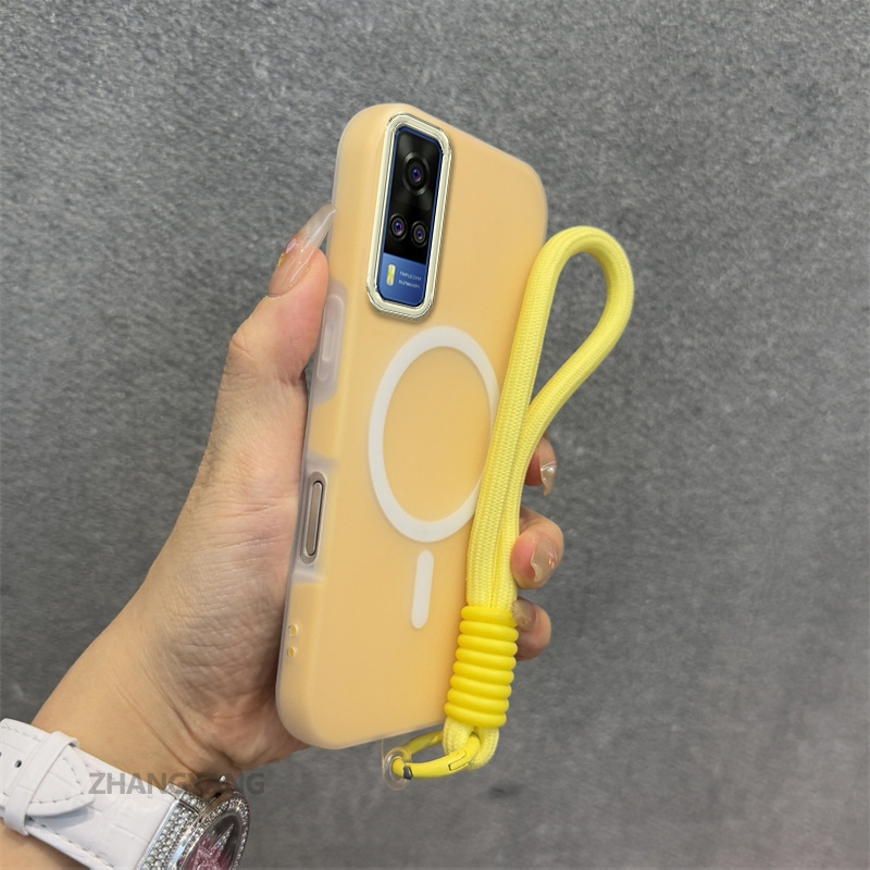 Ốp Lưng Dành Cho vivo Y51 Y51A 4G Y31 Silicone TPU Mềm Ốp Lưng Điện Thoại Hút Từ Tính Cao Cấp Thẩm Mỹ Thiết Kế Mới Dây Treo Miễn Phí Và Tinh Tế