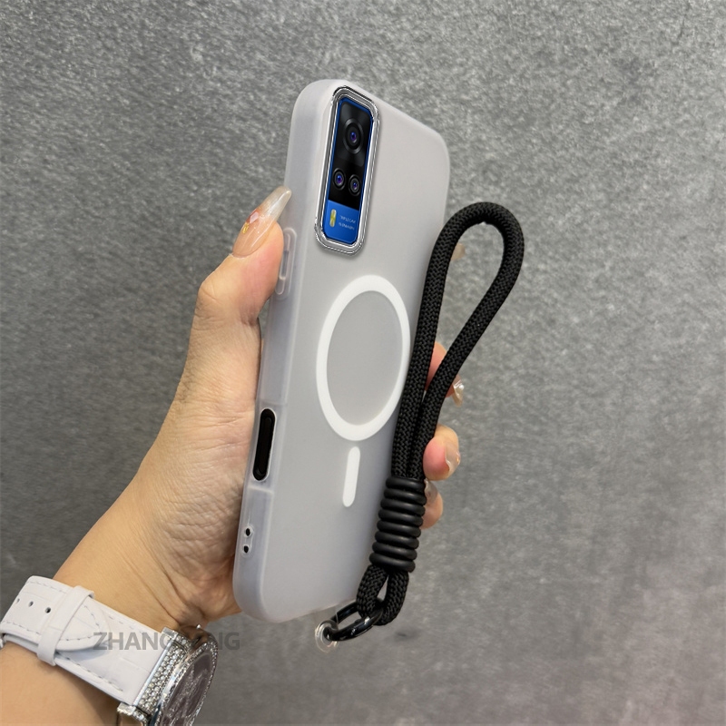 Ốp Lưng Dành Cho vivo Y51 Y51A 4G Y31 Silicone TPU Mềm Ốp Lưng Điện Thoại Hút Từ Tính Cao Cấp Thẩm Mỹ Thiết Kế Mới Dây Treo Miễn Phí Và Tinh Tế