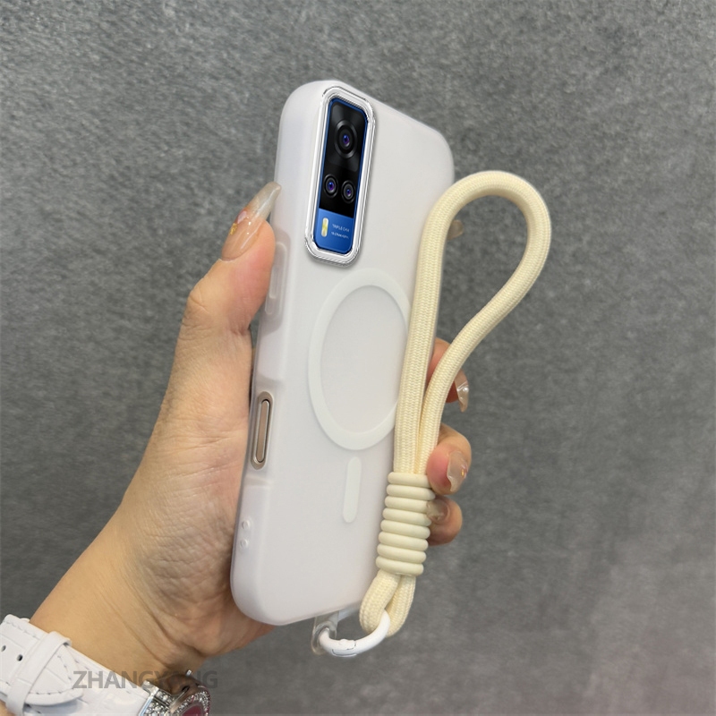 Ốp Lưng Dành Cho vivo Y51 Y51A 4G Y31 Silicone TPU Mềm Ốp Lưng Điện Thoại Hút Từ Tính Cao Cấp Thẩm Mỹ Thiết Kế Mới Dây Treo Miễn Phí Và Tinh Tế