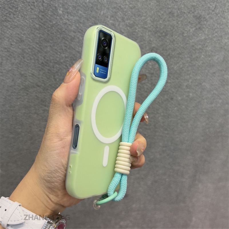 Ốp Lưng Dành Cho vivo Y51 Y51A 4G Y31 Silicone TPU Mềm Ốp Lưng Điện Thoại Hút Từ Tính Cao Cấp Thẩm Mỹ Thiết Kế Mới Dây Treo Miễn Phí Và Tinh Tế