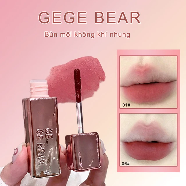 Gege Bear Bùn môi không khí nhung son bóng lì siêu giúp da trắng sáng son lì-chính hãng
