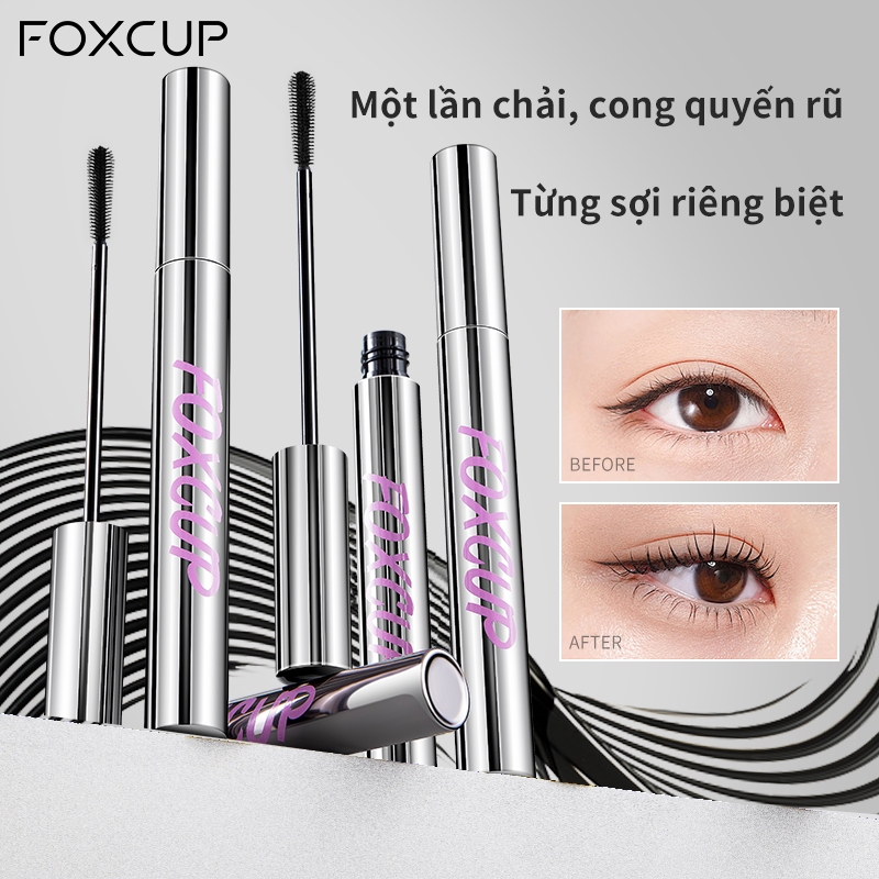 Mascara FOXCUP Giúp mi dài tơi tự nhiên nhanh khô chống nước không lem trôi 6g