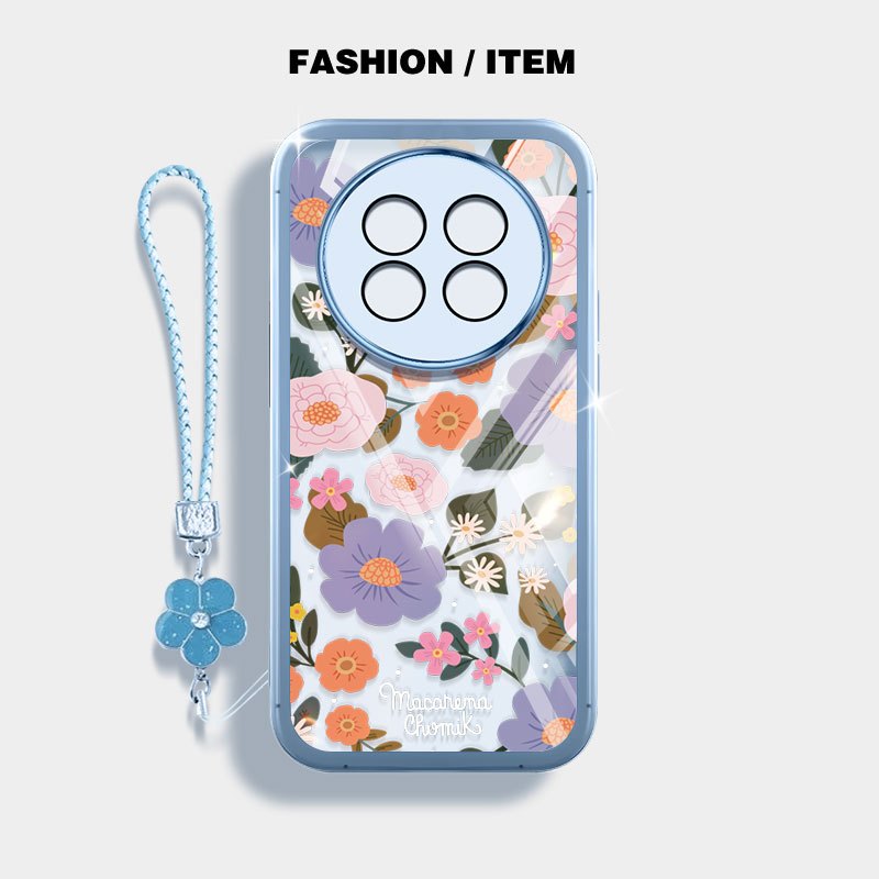 Vỏ YBD Cho Realme 12 Pro + Realme 12 12X Realme 13 5G Realme 12 Pro C65 5G Narzo 70X N65 Tranh Sơn Dầu Hoa Dây Treo Vỏ Điện Thoại