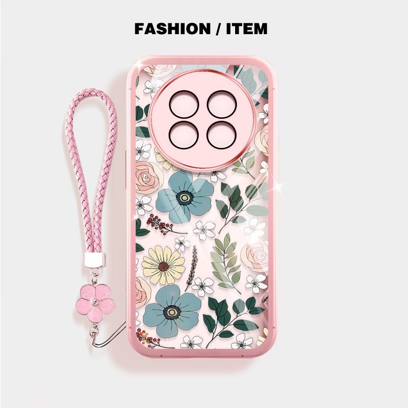 Vỏ YBD Cho Realme 12 Pro + Realme 12 12X Realme 13 5G Realme 12 Pro C65 5G Narzo 70X N65 Tranh Sơn Dầu Hoa Dây Treo Vỏ Điện Thoại