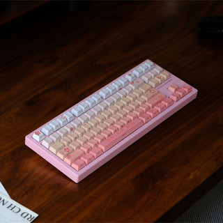 Rơi Sakura Bên Tỏa Sáng Qua Keycaps PBT Dye-sub Cherry Profile Keycap Tùy Chỉnh Keycaps Tương Thích Với Cherry Gateron MX Switch