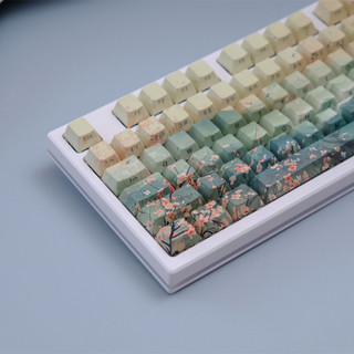 The Forest Side Shine Through Keycaps PBT Dye-sub Cherry Profile Keycap Custom Keycaps Tương thích với Cherry Gateron MX Switch