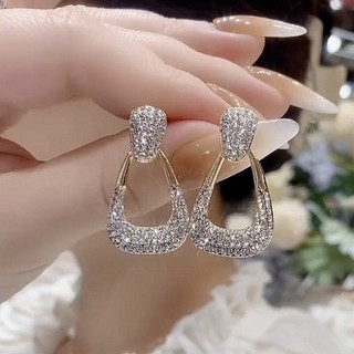 S925 Bạc Kim Cương Hình Học - Bông Tai Cao Cấp, Sang Trọng và Thích Hợp Thời Trang