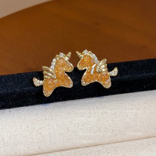 Bông Tai Pegasus Vàng Cao Cấp, Thiết Kế Độc Đáo - Phù Hợp Cho Dịp Năm Mới