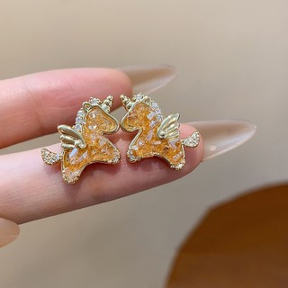 Bông Tai Pegasus Vàng Cao Cấp, Thiết Kế Độc Đáo - Phù Hợp Cho Dịp Năm Mới