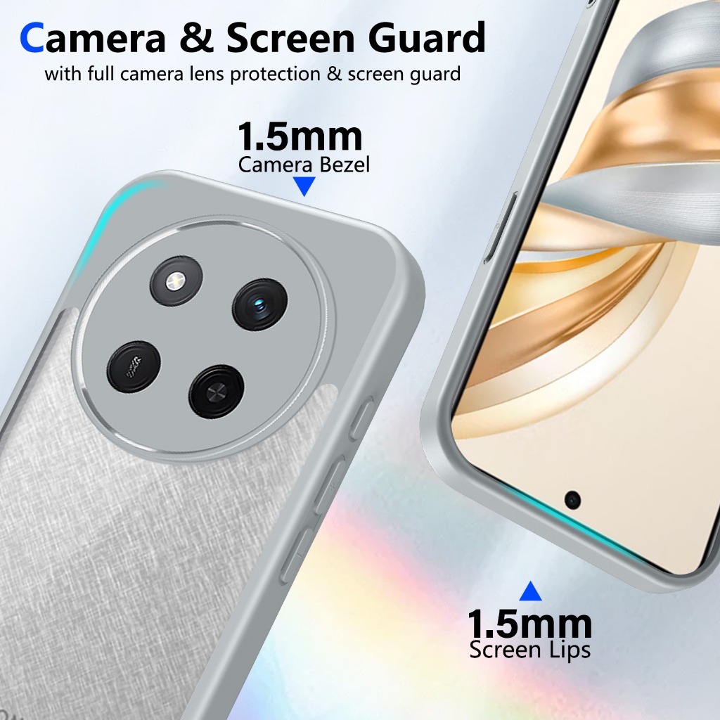 Ốp Điện Thoại Chống Sốc Trong Suốt Honor X6C X60 Pro X7C X7D X8C X8B X8D X9B X9C X9D Magic6 Lite Smart 4G 5G Vỏ Cứng Bảo Vệ Acrylic Mặt Sau Phụ Kiện