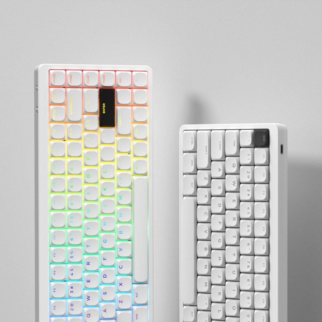 WOMIER 143 keycaps tùy chỉnh cho bàn phím cơ Cherry/Gateron MX, tương thích 60%, 65%, 75% (trắng) | BigBuy360 - bigbuy360.vn