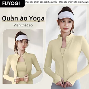 FUYOGI Áo Khoác Cổ Đứng Zipper Cho Yoga và Chạy Bộ -Slim Fit Nữ