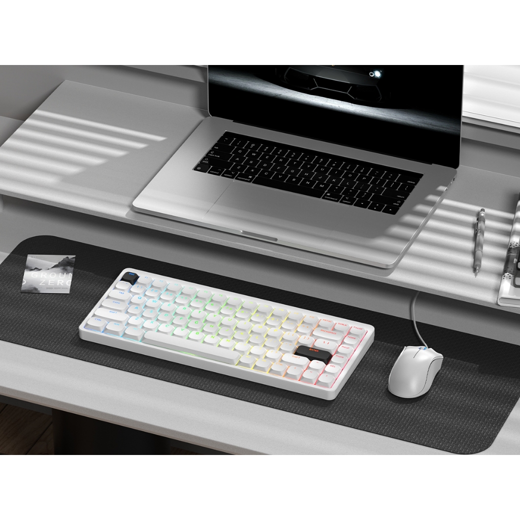 WOMIER 143 keycaps tùy chỉnh cho bàn phím cơ Cherry/Gateron MX, tương thích 60%, 65%, 75% (trắng) | BigBuy360 - bigbuy360.vn
