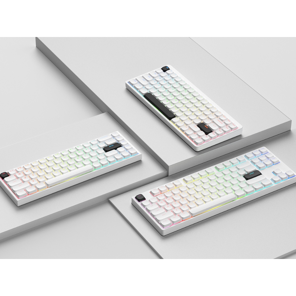 WOMIER 143 keycaps tùy chỉnh cho bàn phím cơ Cherry/Gateron MX, tương thích 60%, 65%, 75% (trắng) | BigBuy360 - bigbuy360.vn