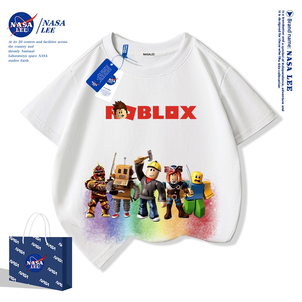 💥 Xu hướng hot 2025 💥 Áo thun trẻ em NASA họa tiết Robloxx — cotton — Unisex — Giao hàng ngay