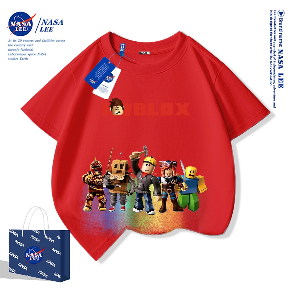 💥 Xu hướng hot 2025 💥 Áo thun trẻ em NASA họa tiết Robloxx — cotton — Unisex — Giao hàng ngay