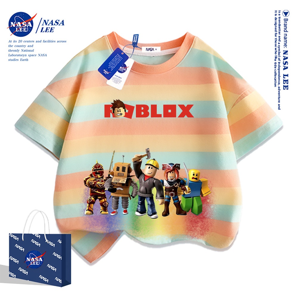💥 Xu hướng hot 2025 💥 Áo thun trẻ em NASA họa tiết Robloxx — cotton — Unisex — Giao hàng ngay