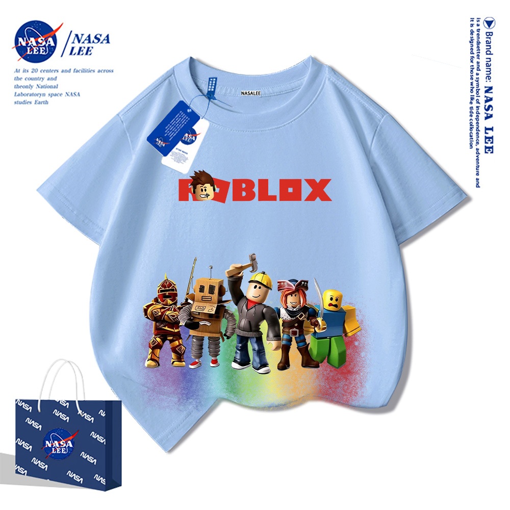 💥 Xu hướng hot 2025 💥 Áo thun trẻ em NASA họa tiết Robloxx — cotton — Unisex — Giao hàng ngay