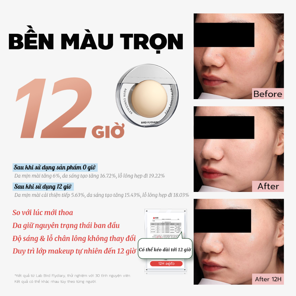 Kem Che Khuyết Điểm Dạng Lỏng Độ Che Phủ Cao Lâu Trôi Chống Nước Che Quầng Thâm Mụn Chính Hãng 14g