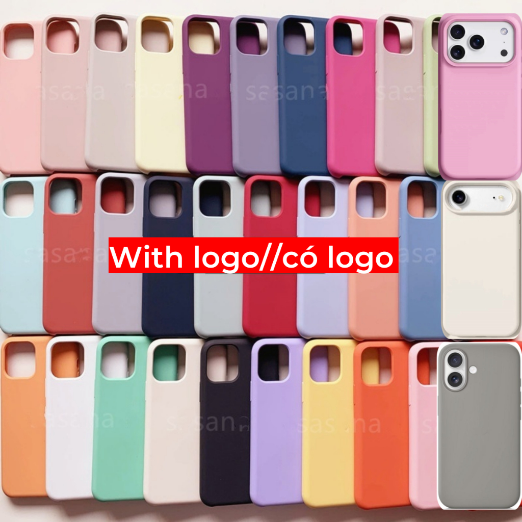 Chất Lượng Cao Cho iPhone 17 / 16 / 15 / 14 / 13 / 12 / 11 / Air / Pro Max / 6s / 7 / 8 / Plus / Xr / Xs Max / Se / mini Vỏ Điện Thoại Silicon Lỏng Bảo Vệ Toàn Diện
