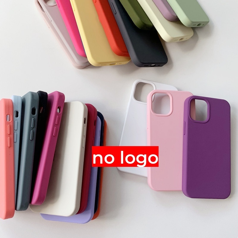 (không có logo) Tương thích cho iphone 17 / 16 / 15 / 14 / 13 / 12 / 11 / Pro Max XS Max XR 7 8 plus mini Air Vỏ điện thoại silicon lỏng bảo hiểm toàn diện