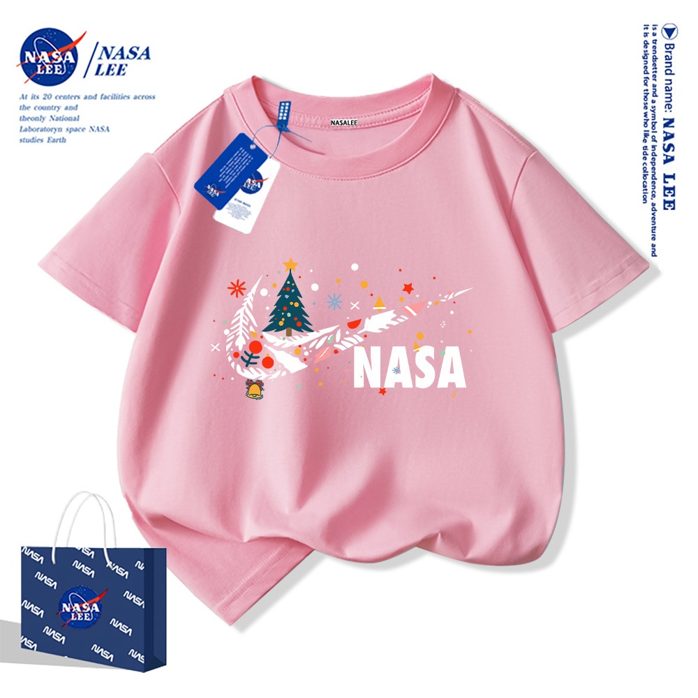 💥 Xu hướng hot 2025 💥 Áo thun Giáng Sinh cho trẻ em NASA  họa tiết thời trang Giáng Sinh — 100% cotton — Unisex — Giao hàng ngay