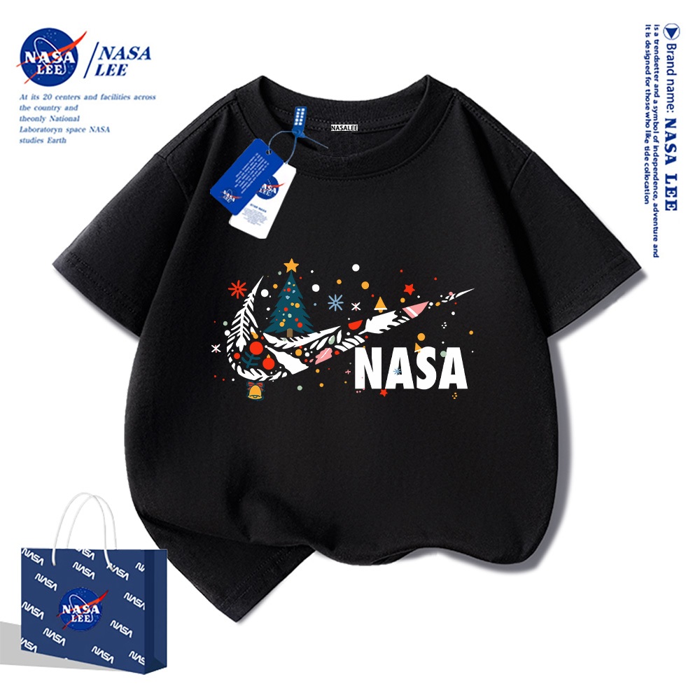 💥 Xu hướng hot 2025 💥 Áo thun Giáng Sinh cho trẻ em NASA  họa tiết thời trang Giáng Sinh — 100% cotton — Unisex — Giao hàng ngay