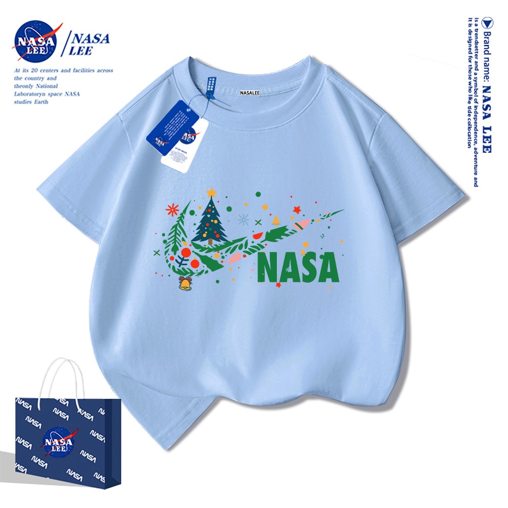 💥 Xu hướng hot 2025 💥 Áo thun Giáng Sinh cho trẻ em NASA  họa tiết thời trang Giáng Sinh — 100% cotton — Unisex — Giao hàng ngay