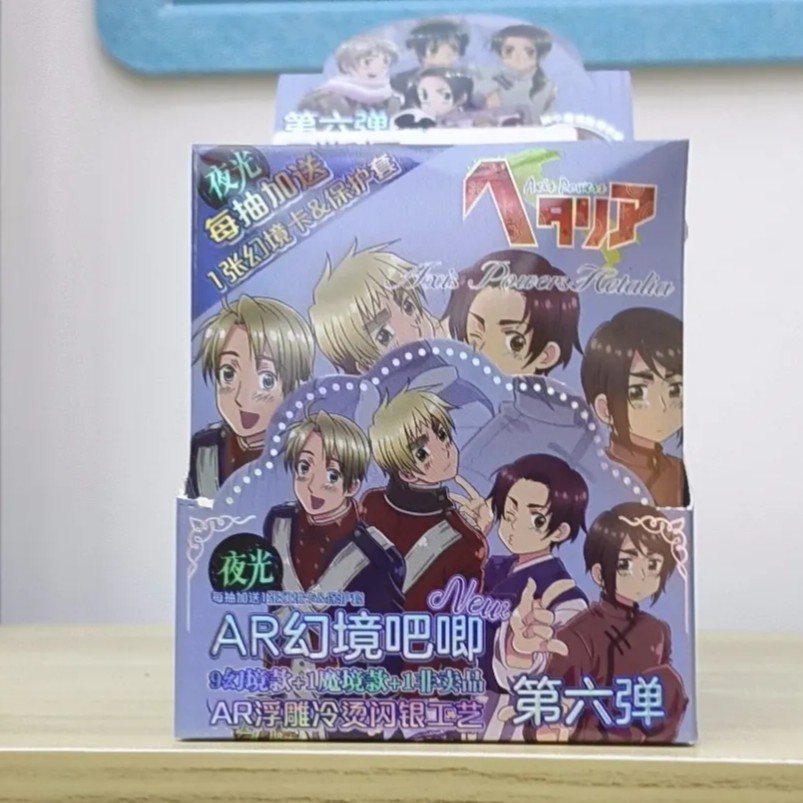 Trục Powers (Hetalia: The World Twinkle) Bộ huy hiệu Pin hộp mù 75mm kèm thẻ Anime Hàng hóa 10 gói trang trí sưu tập
