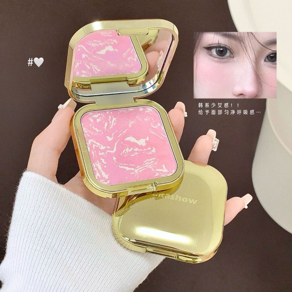 Kakashow Chống Nước Nhẹ 4 Tông Màu Phấn Má Hồng Bột Nướng Lâu Dài Mịn Thoáng Khí Mặt Nền Chỉnh Trang Điểm NO.C599