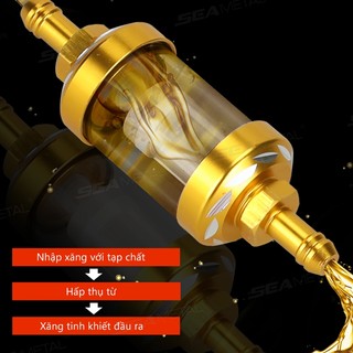 SEAMETAL Hợp Kim Nhôm Xe Máy Nhiên Liệu Xăng Lọc Dầu Cho Moto Cho ATV Xe Máy Bụi Bẩn Lọc Nhiên Liệu Phụ Kiện
