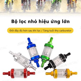 SEAMETAL Hợp Kim Nhôm Xe Máy Nhiên Liệu Xăng Lọc Dầu Cho Moto Cho ATV Xe Máy Bụi Bẩn Lọc Nhiên Liệu Phụ Kiện