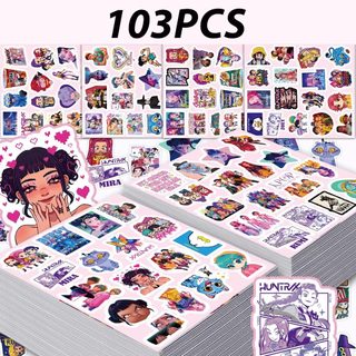 103 Chiếc Chibi K-Pop Demon Hunters Anime Dán DIY Chai Nước Notebook Chống Thấm Nước Dán Đồ Chơi