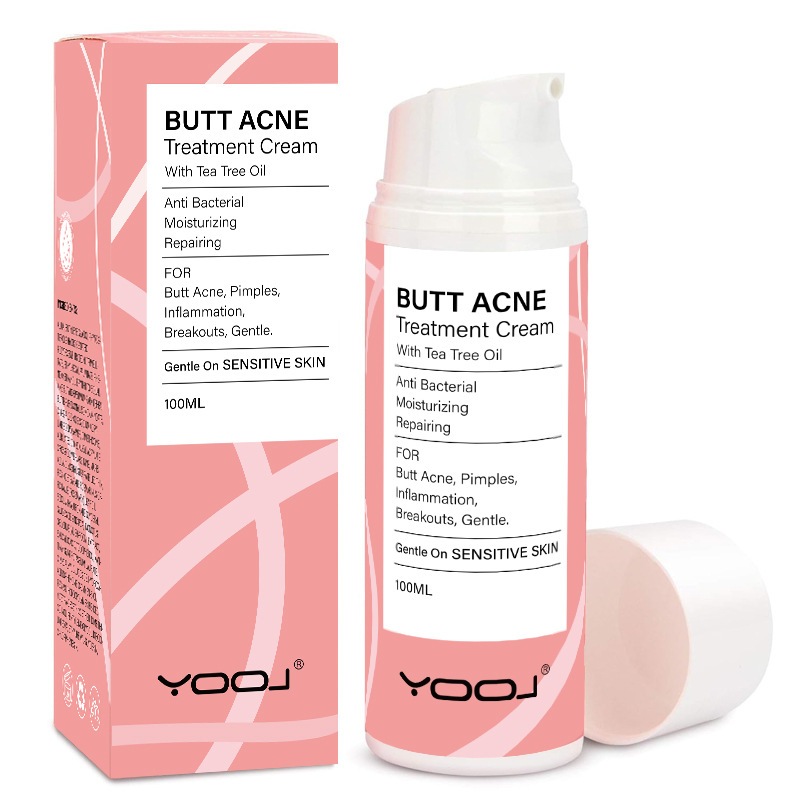 Sữa rửa mặt Hỗ trợ giảm mụn YOOJ Butt Acne Clear Lotion với dầu cây trà, và tẩy tế bào chết Hỗ trợ giảm mụn mông 100ML