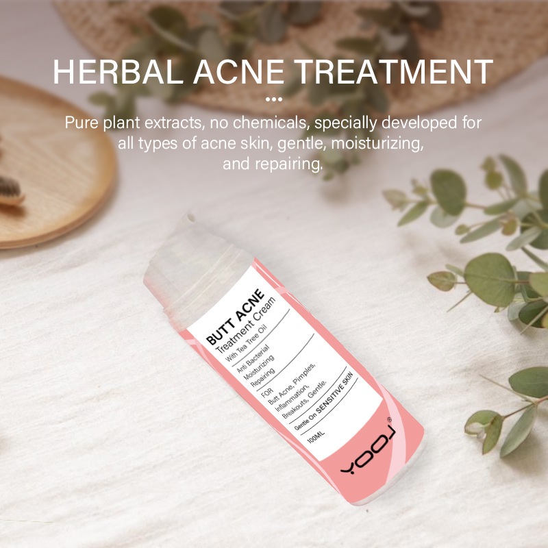 Sữa rửa mặt Hỗ trợ giảm mụn YOOJ Butt Acne Clear Lotion với dầu cây trà, và tẩy tế bào chết Hỗ trợ giảm mụn mông 100ML