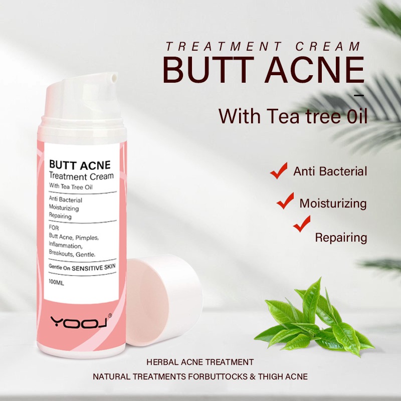 Sữa rửa mặt Hỗ trợ giảm mụn YOOJ Butt Acne Clear Lotion với dầu cây trà, và tẩy tế bào chết Hỗ trợ giảm mụn mông 100ML