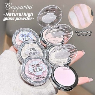 Cappuvini Matte Highlighter Palette Tự nhiên Làm sáng đường viền Trang điểm đơn sắc Phấn mắt Cắt phấn mắt Nằm Silkworm Pigment NO.CP377