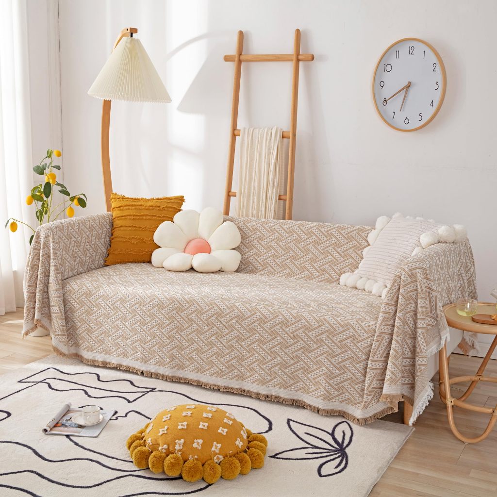 Chăn Sofa Cotton Mới, Chống Trầy Xước, Chống Trơn Trượt, Có Thể Giặt Được, Cho Phòng Khách, Sofa, Giường, Bàn, Vỏ Bảo Vệ Nội Thất Thú Cưng