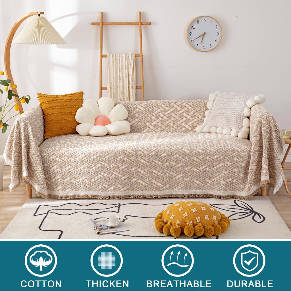 Chăn Sofa Cotton Mới, Chống Trầy Xước, Chống Trơn Trượt, Có Thể Giặt Được, Cho Phòng Khách, Sofa, Giường, Bàn, Vỏ Bảo Vệ Nội Thất Thú Cưng