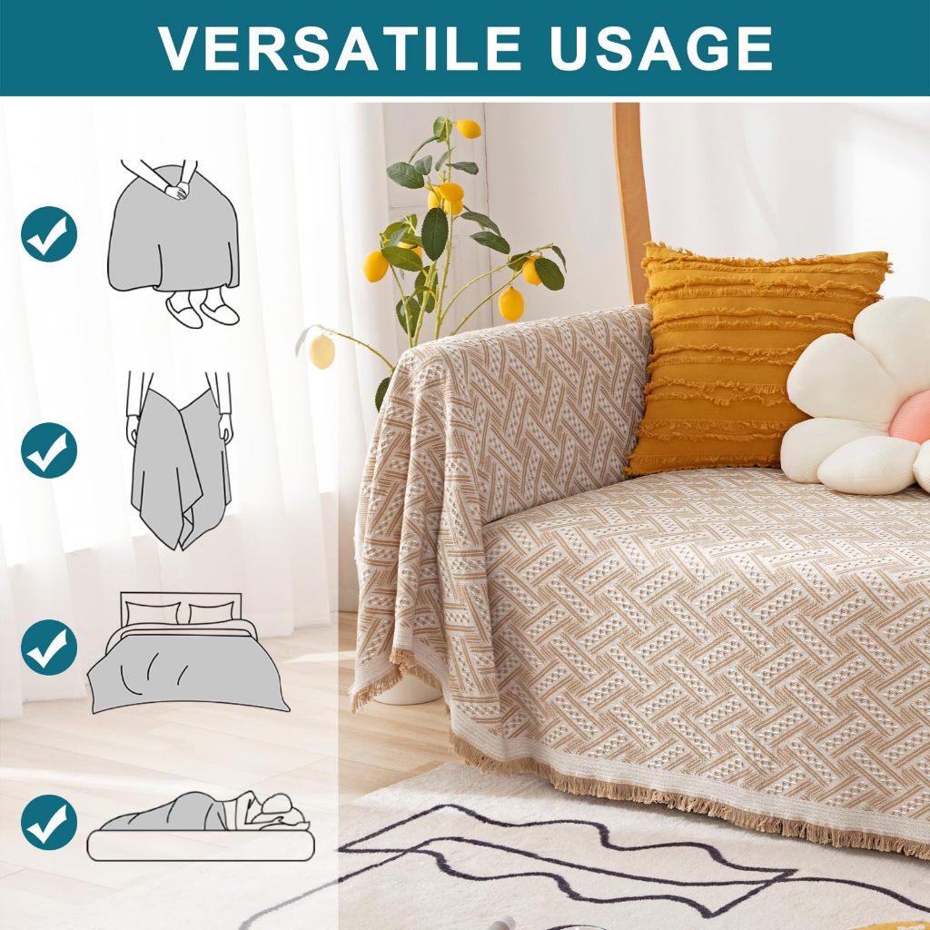 Chăn Sofa Cotton Mới, Chống Trầy Xước, Chống Trơn Trượt, Có Thể Giặt Được, Cho Phòng Khách, Sofa, Giường, Bàn, Vỏ Bảo Vệ Nội Thất Thú Cưng