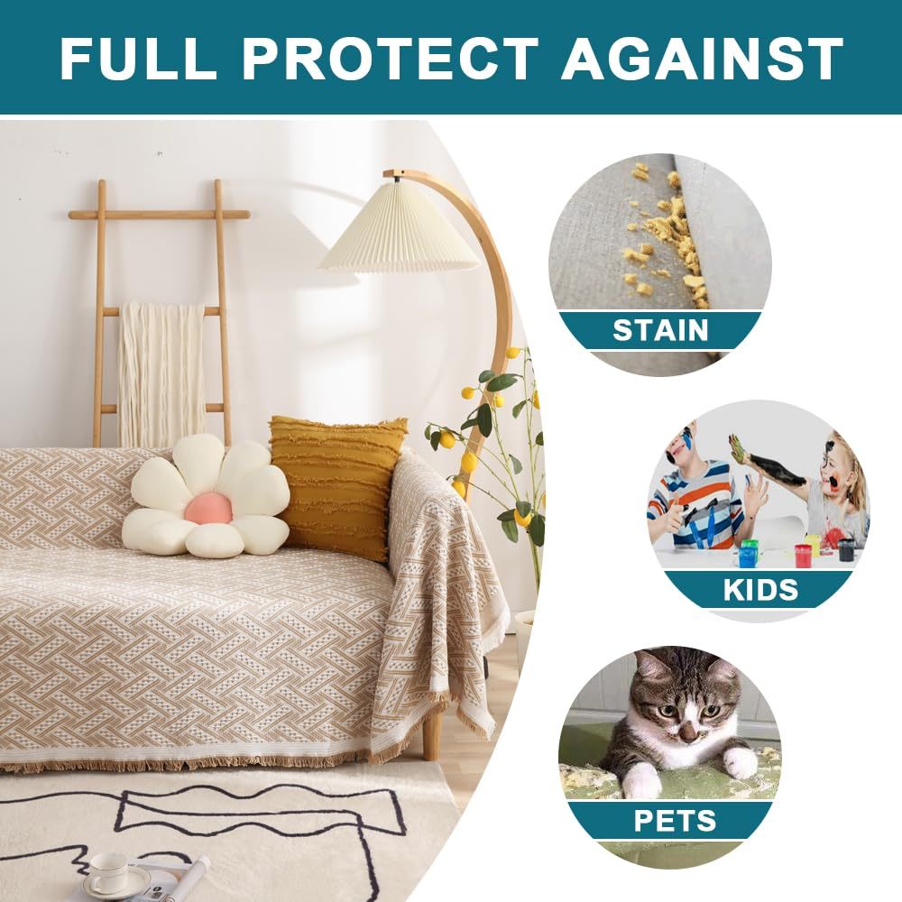 Chăn Sofa Cotton Mới, Chống Trầy Xước, Chống Trơn Trượt, Có Thể Giặt Được, Cho Phòng Khách, Sofa, Giường, Bàn, Vỏ Bảo Vệ Nội Thất Thú Cưng