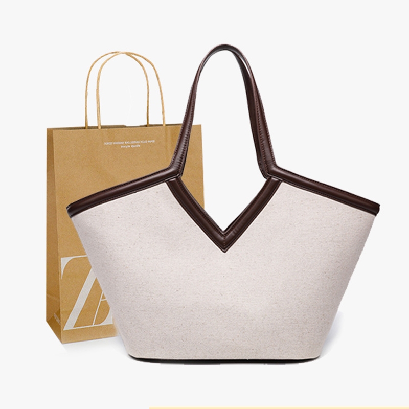 ZARA Túi Tote vải công suất lớn mới dành cho túi mua sắm giải trí dành cho nữ