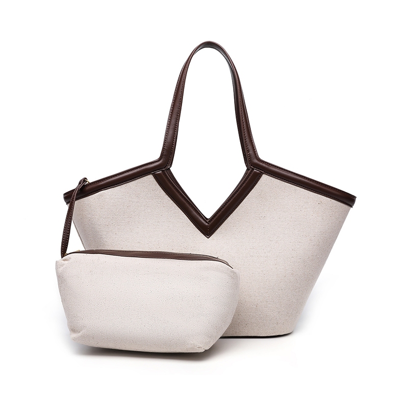 ZARA Túi Tote vải công suất lớn mới dành cho túi mua sắm giải trí dành cho nữ