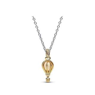 Vòng cổ nữ DIY S925 thép không gỉ, màu xanh bóng bay, thiết kế đơn giản