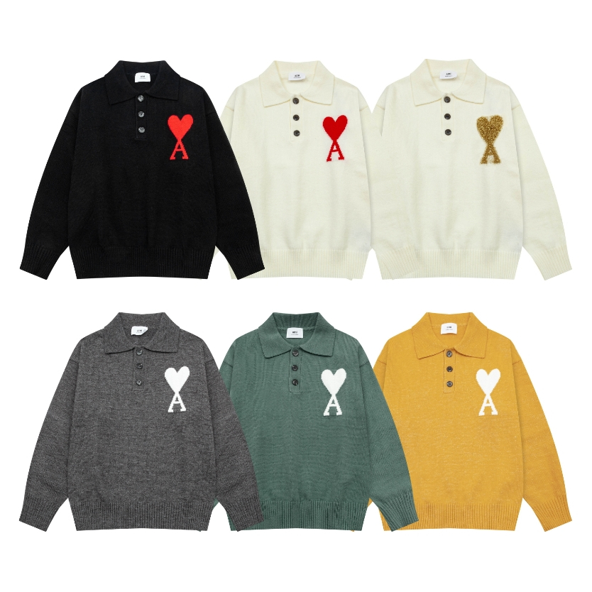 Influencer Thu Đông - Áo Len Chui Đầu Jacquard, Phong Cách Cổ Điển, Thiết Kế Polo Unisex