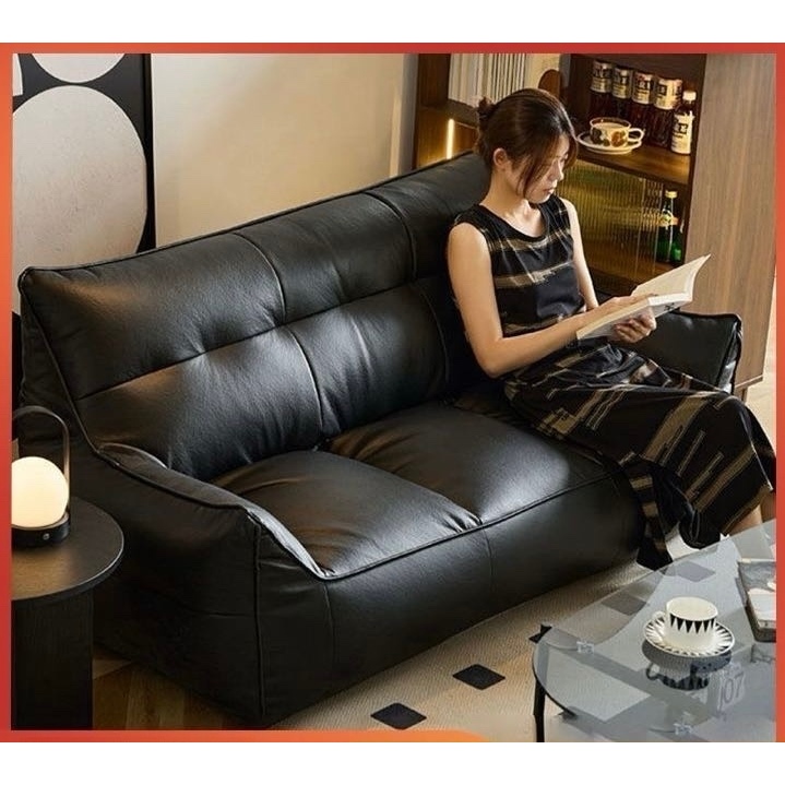 Sofa Thư Giãn Vải Da Công Nghệ Ghế Lười Tatami Đôi Sofa Phòng Ngủ Ban Công Giải Trí Ghế Lười Hạt Xốp