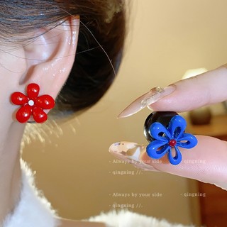 Bông Tai Ngọc Trai Không Đối Xứng Với Hoa Rơi Kim Cương Nhỏ - Thiết Kế Sang Trọng Phù Hợp Mọi Dịp